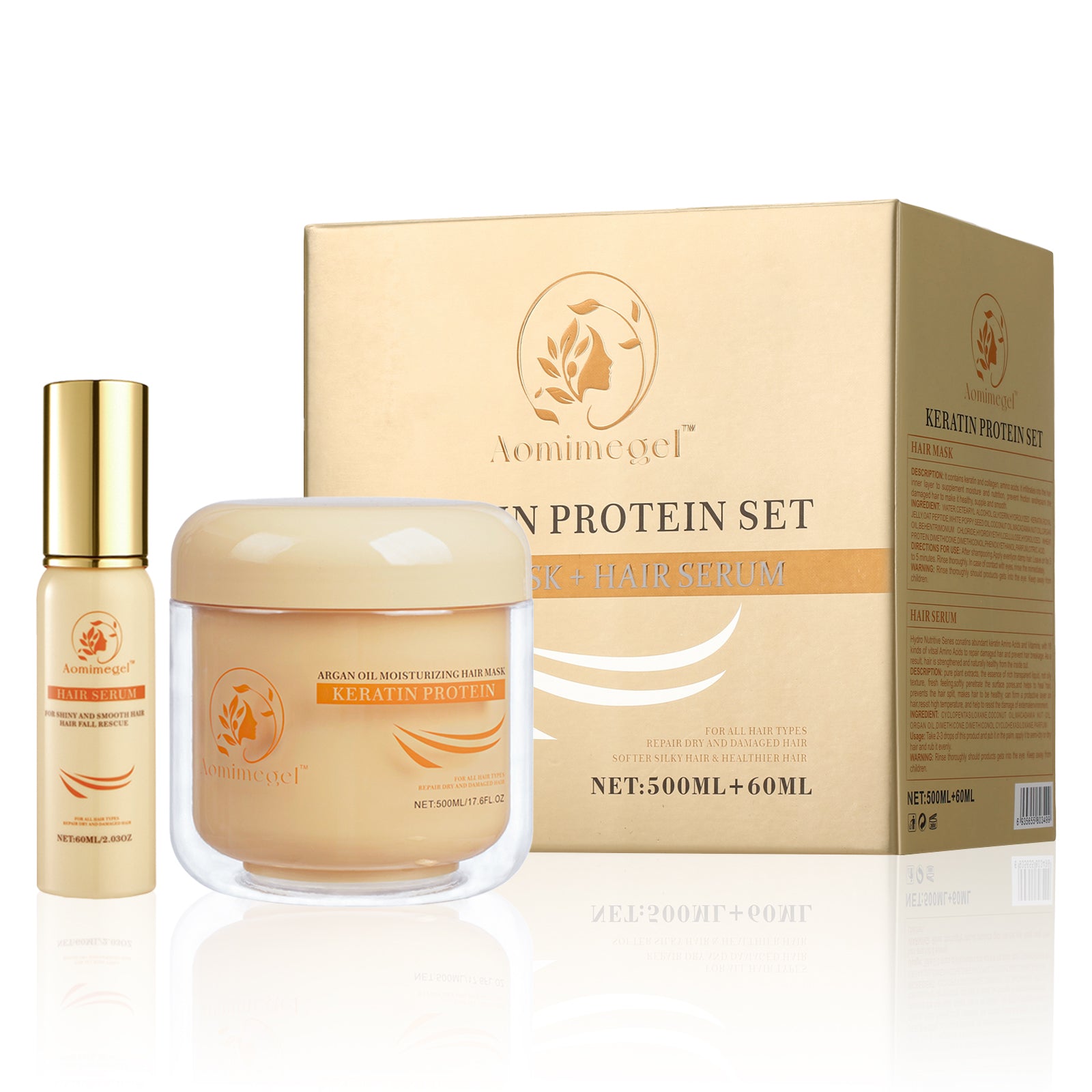 Aomimegel Collagen Hair Mask+Argan Oil Set