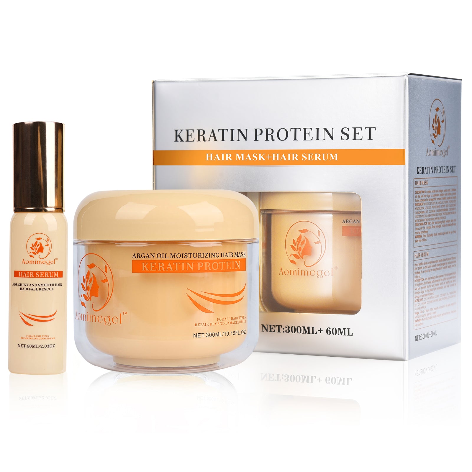 Aomimegel Collagen Hair Mask+Argan Oil Set